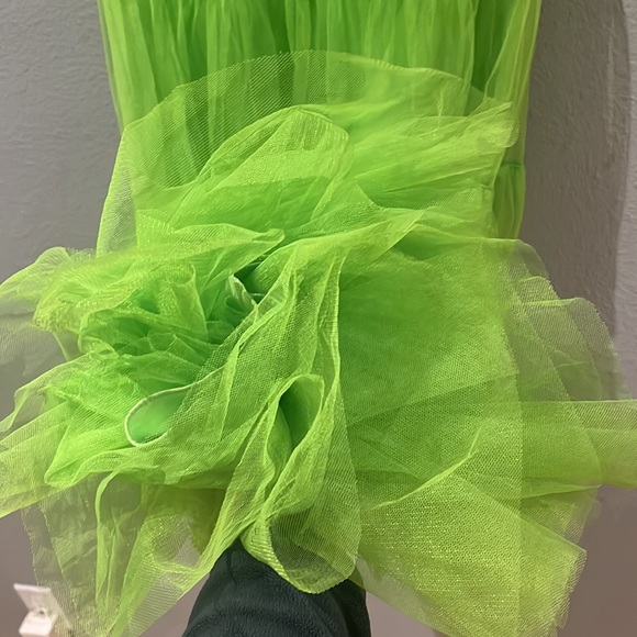 Ml Monique Lhuillier womens Tulle Gown Neon Green NWT - Picture 15 of 17